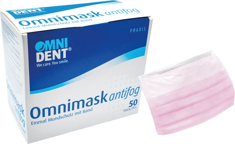 Omnimask antifog  Packung  50 Stück rosa mit Band