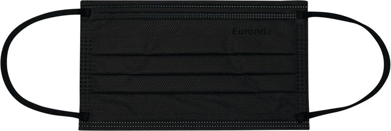 Monoart Mundschutz Pro Soft Plus   Packung  50 Stück mit Gummizug, schwarz