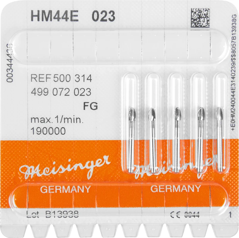 HM-Finierer 44E  Packung  5 Stück fein, FG, Figur 499 Eiform, 3,8 mm, ISO 023