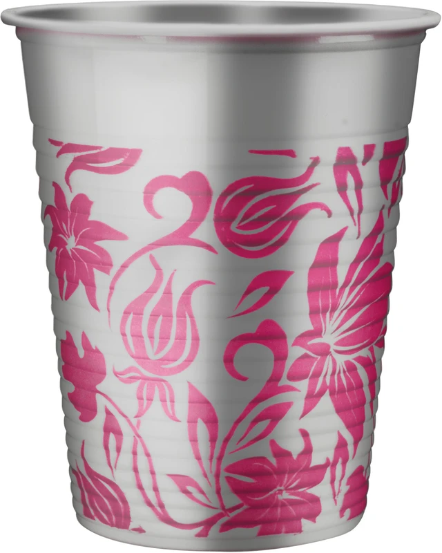 Monoart® Mundspülbecher Flower  Karton  1.000 Stück platingrau, 180 ml