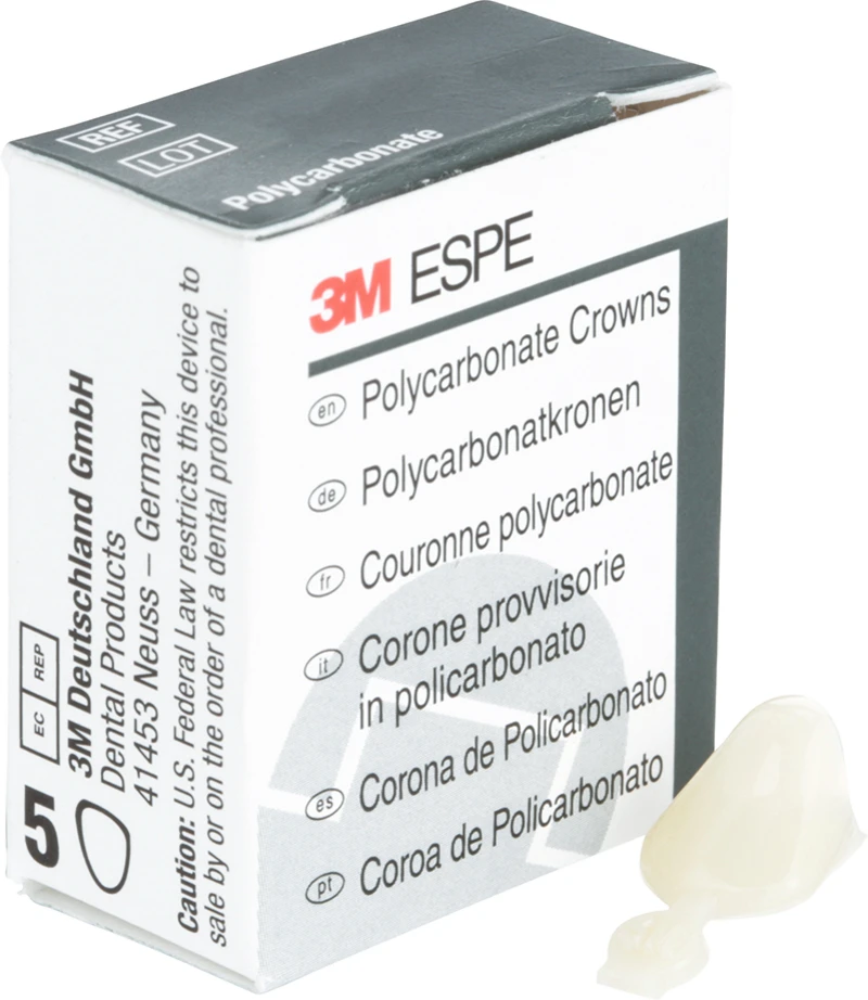 Polycarbonat-Kronen  Packung  5 Stück Nr. 302