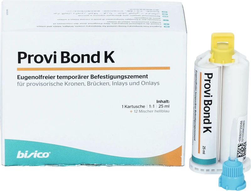 Provi Bond K  Packung  25 ml Doppelkartusche, 12 Mischer hellblau 1:1