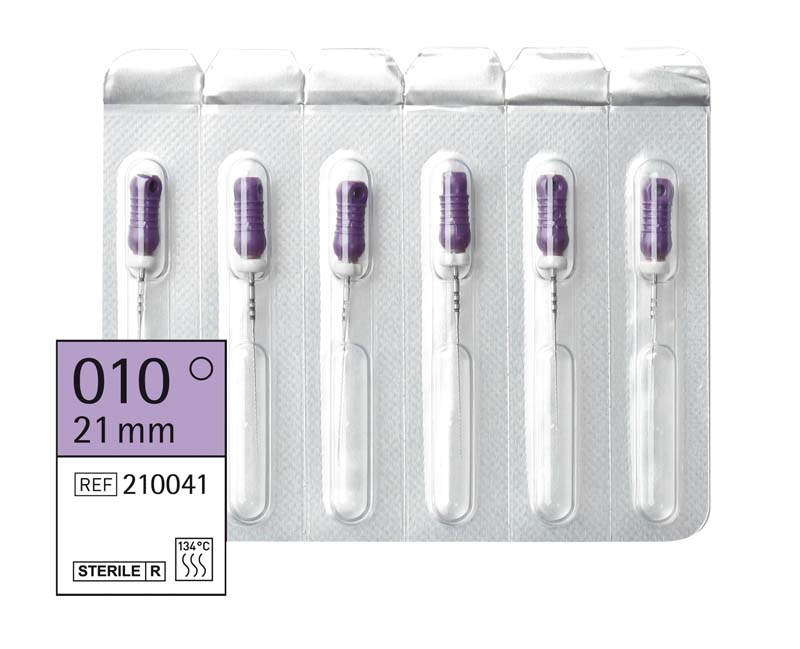 Omni Hedstroemfeilen steril  Packung  6 Stück steril, 21 mm, ISO 010