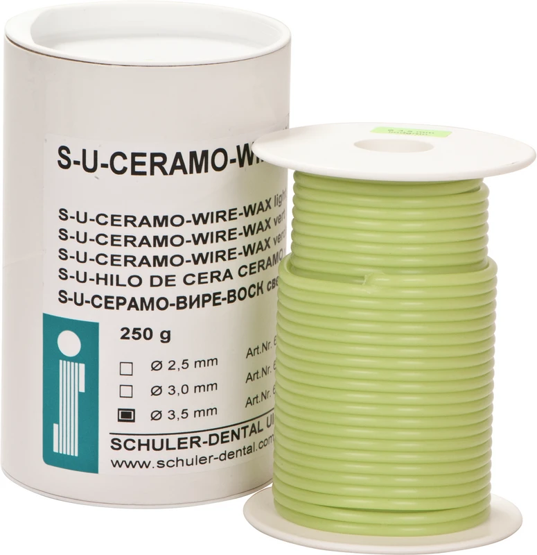 S-U-Ceramo Wire Wax  Rolle  250 g lindgrün, Ø 3,5 mm