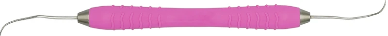 Zahnsonde Colori Silikon LS   Stück  Figur 11-12, LiquidSteel, doppelendig, fein, Silikongriff, pink