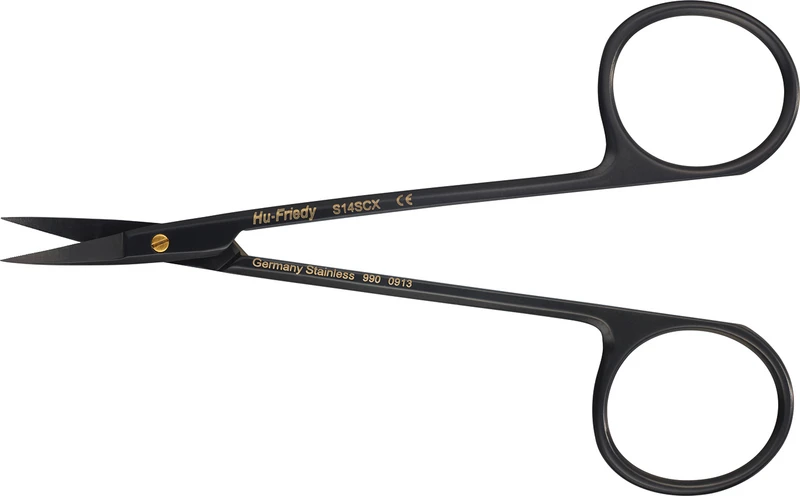 Black Line Scheren  Stück  S14SCX nach LaGrange, zweifach gebogen, Schneide gezackt, 11,5 cm