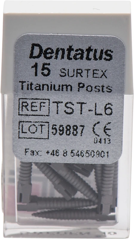 Classic Surtex Titan Wurzelstifte  Packung  15 Stück 11,8 mm, Ø 1,8 mm, Größe 6