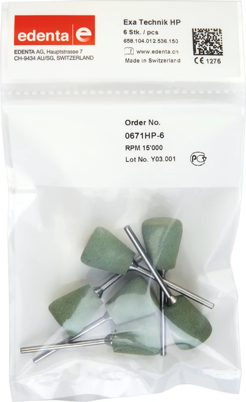 Exa Technique  Packung  6 Stück grün grob, HP, Figur 012, 18 mm, ISO 150