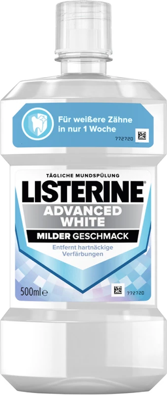 LISTERINE® ADVANCED WHITE MILDER GESCHMACK  Flasche  500 ml