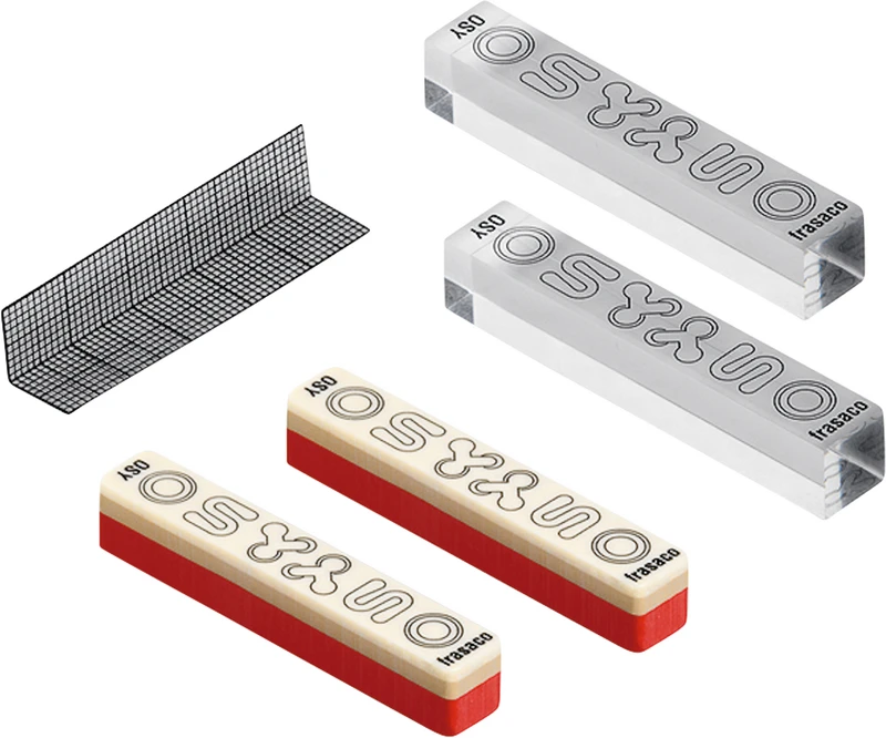 Präparations-Trainer   Set  2 Kunststoffstäbe Zahnschmelz-Dentin-Pulpa simulierende, 1 Millimeterfolie