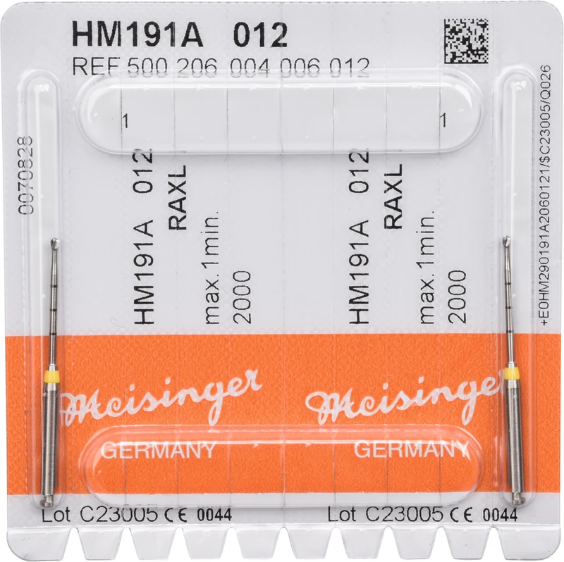 Endo Access Bur 191A  Packung  2 Stück gelb, RAXL, Figur 004, Kopf: 16 mm, Total: 34 mm, ISO 012