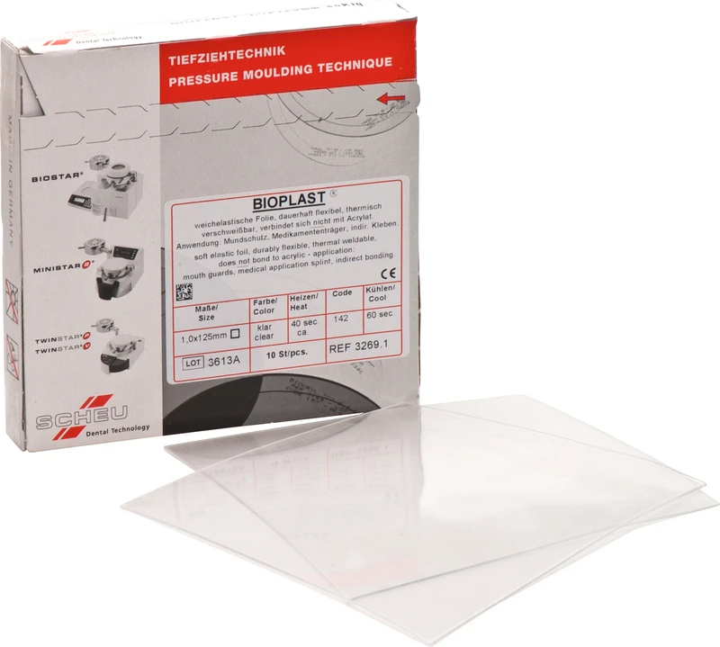 BIOPLAST®  Packung  10 Stück klar, eckig, Ø 125 mm, Stärke 1 mm