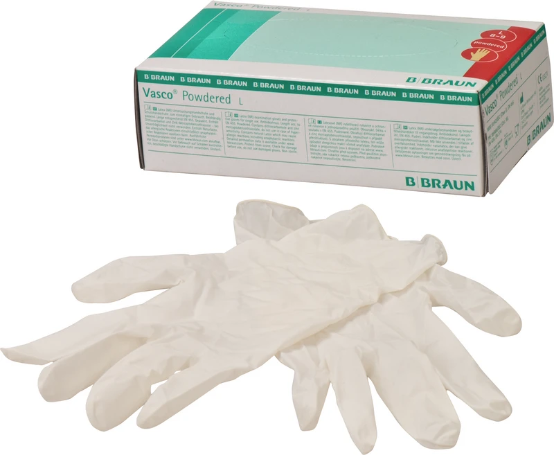 Vasco® Powdered  Packung  100 Stück gepudert, weiß, Größe 8-9