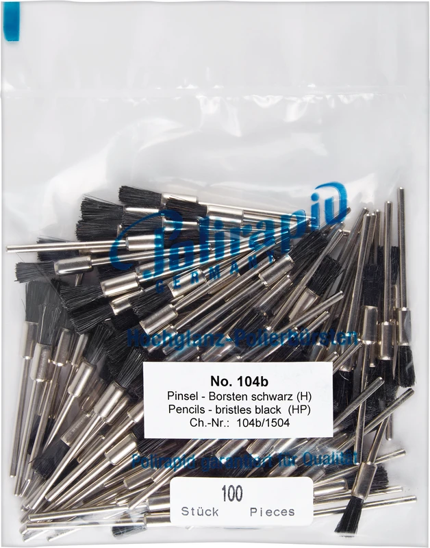 Pinselbürsten  Packung  100 Stück HP, Borste schwarz, Ø 5 mm
