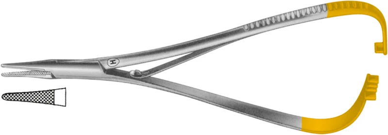 Nadelhalter nach Mathieu-Kocher  Stück  HSD 170-14, 140 mm, schlankes Maul, mit Hartmetalleinlagen