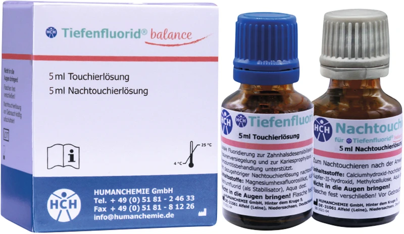 Tiefenfluorid balance  Probepackung  5 ml Touchierlösung, 5 ml Nachtouchierlösung