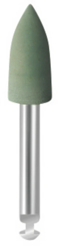 EVEFLEX Polierer  Packung  10 Stück grün fein, RA, Figur Flamme, 5 x 10 mm