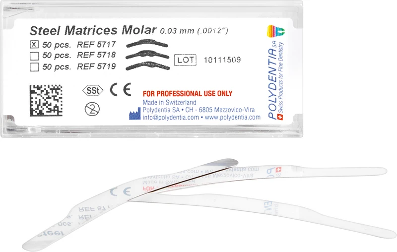 Matrizen Superdünn  Packung  50 Stück für Molaren, MOD Kavität
