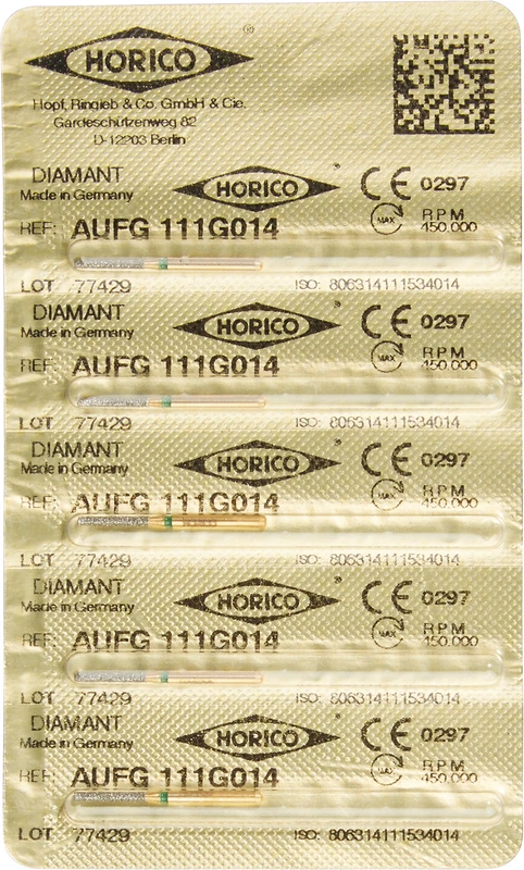 Diamant AuFG 111  Packung  5 Stück grün grob, FG, Figur 111, ISO 014