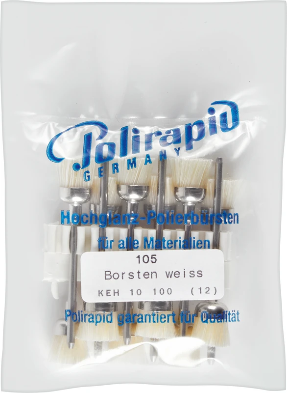 Kelchbürsten  Packung  12 Stück HP, Borsten weiß, Figur Kelch, Ø 9,7 mm