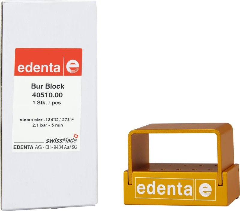 Bohrerständer Aluminium  Stück  für 10 FG Instrumente, 41 x 25 x 28 mm