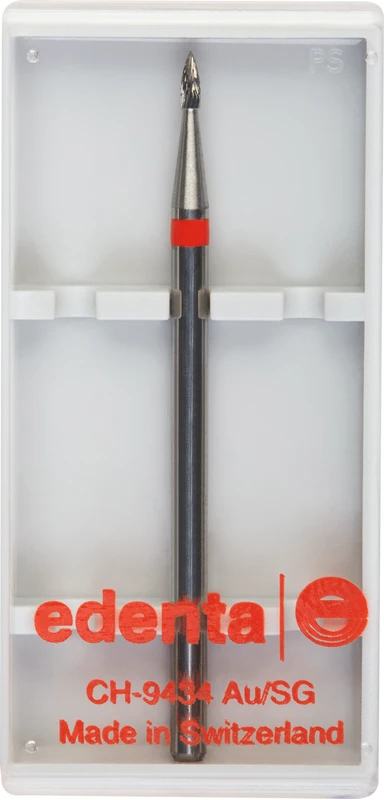 HM-Fräser Schliff 20  Stück  Kreuzverzahnung, rot fein, HP, Figur 257, 3,5 mm, ISO 012