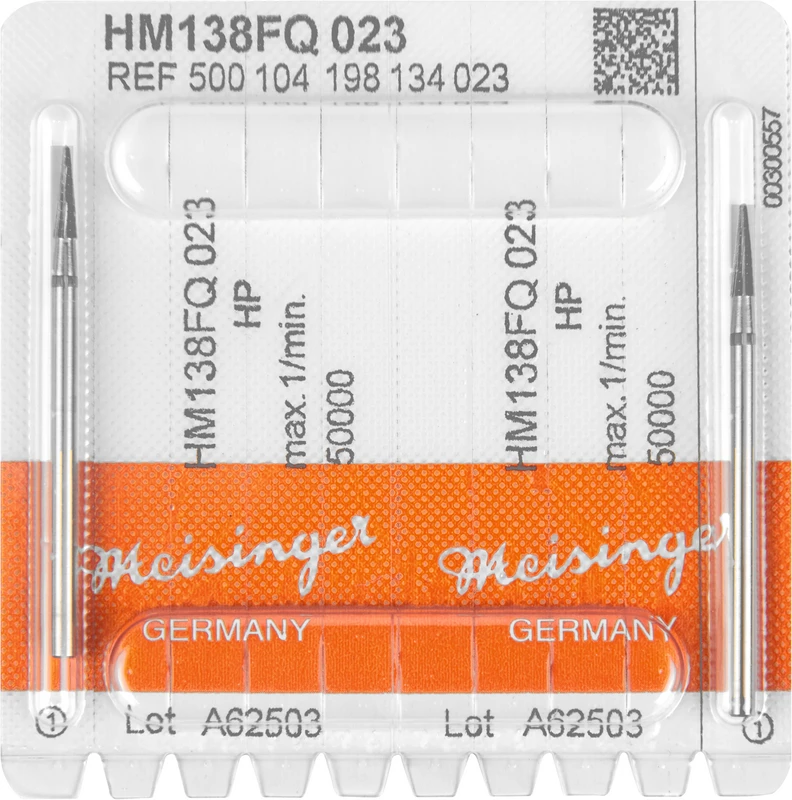 HM-Fräser FQ  Packung  2 Stück Querhiebverz., rot fein, HP, Figur 198, 8 mm, ISO 023