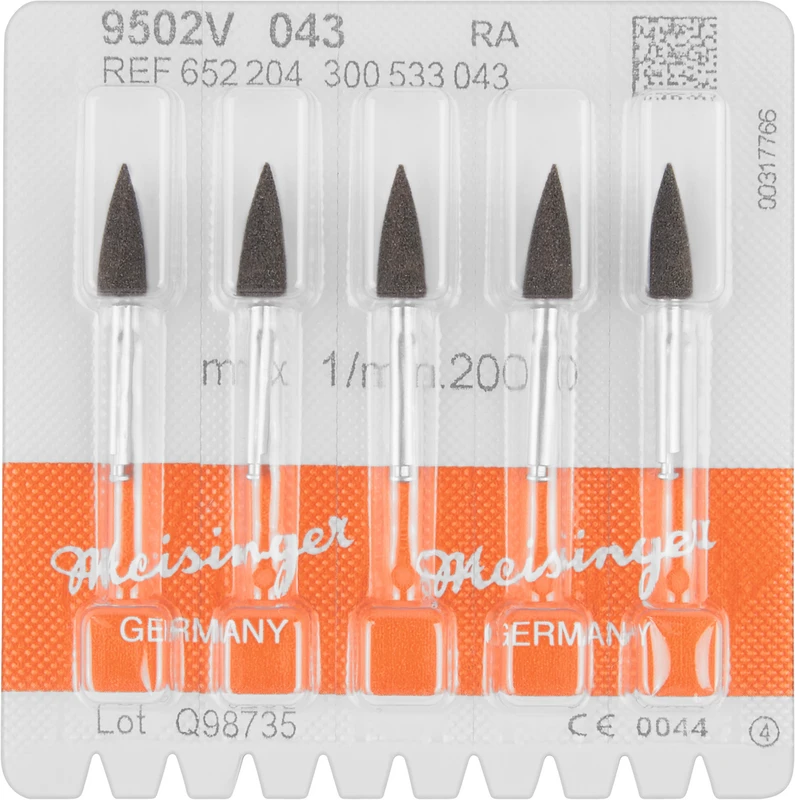 Universalpolierer 9502  Packung  5 Stück schwarz grob, RA, Figur 300, 12 mm, ISO 043