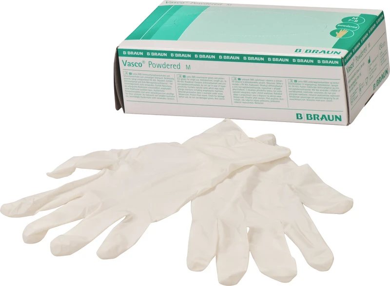 Vasco® Powdered  Packung  100 Stück gepudert, weiß, Größe 7-8