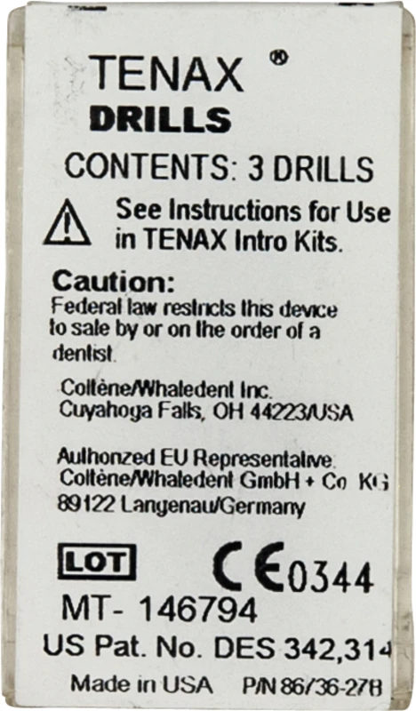 TENAX® Bohrer  Packung  3 Stück Ø 1,4 mm rot