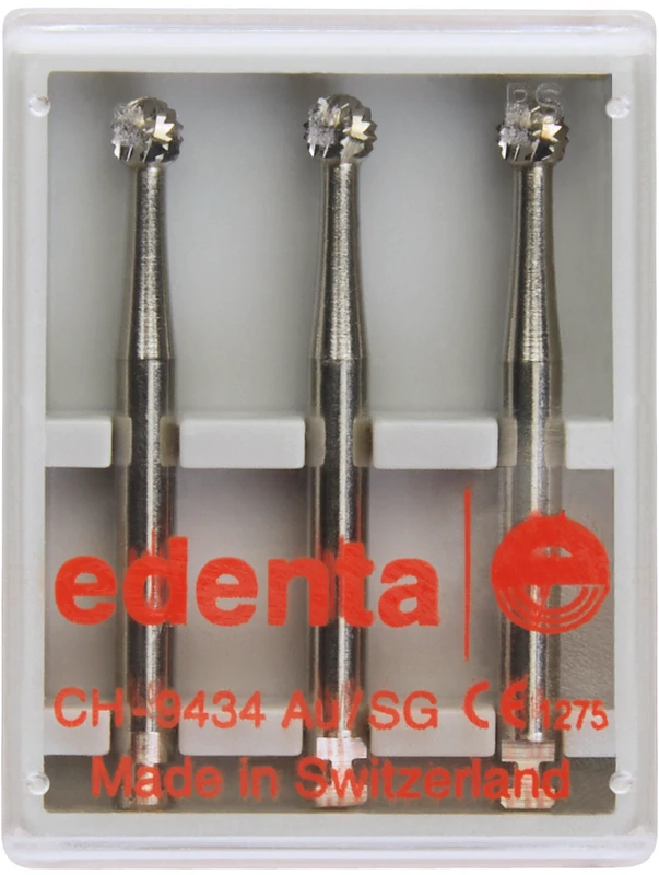 Chirurgie Fräser HM C141A  Packung  3 Stück RAL, Figur 001, ISO 027