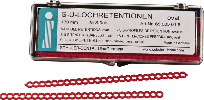S-U-LOCHRETENTIONEN  Packung  25 Stück Länge 13 cm, oval