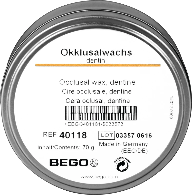 Okklusalwachs  Dose  70 g dentin