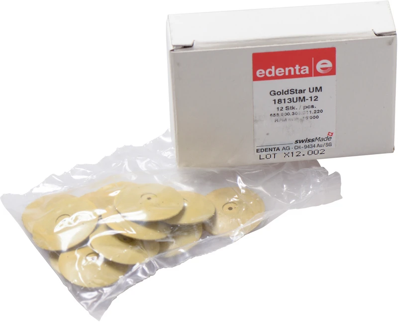 Goldstar  Packung  12 Stück unmontiert, gelb, Figur 303, 3 mm, ISO 220