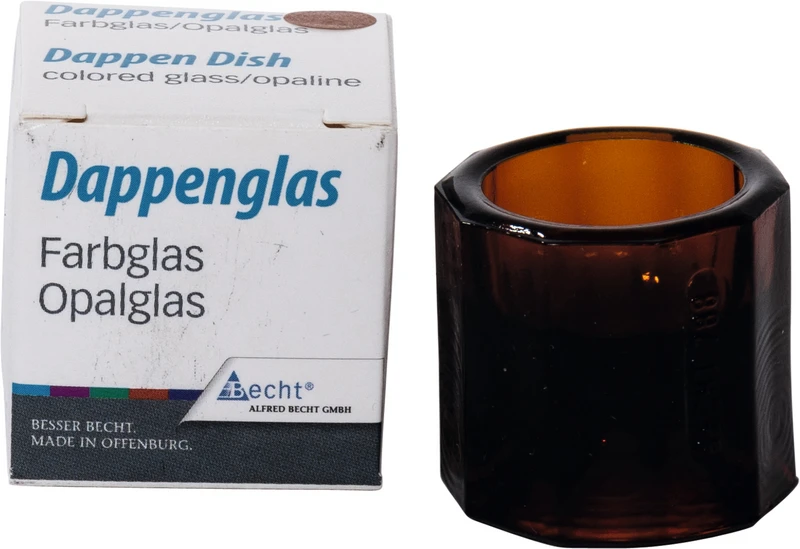 Dappengläser aus Buntglas  Stück  braun
