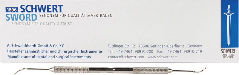 Kuhhornsonde  Stück  16,5 cm, doppelendig (3CH), spitz, Rundgriff