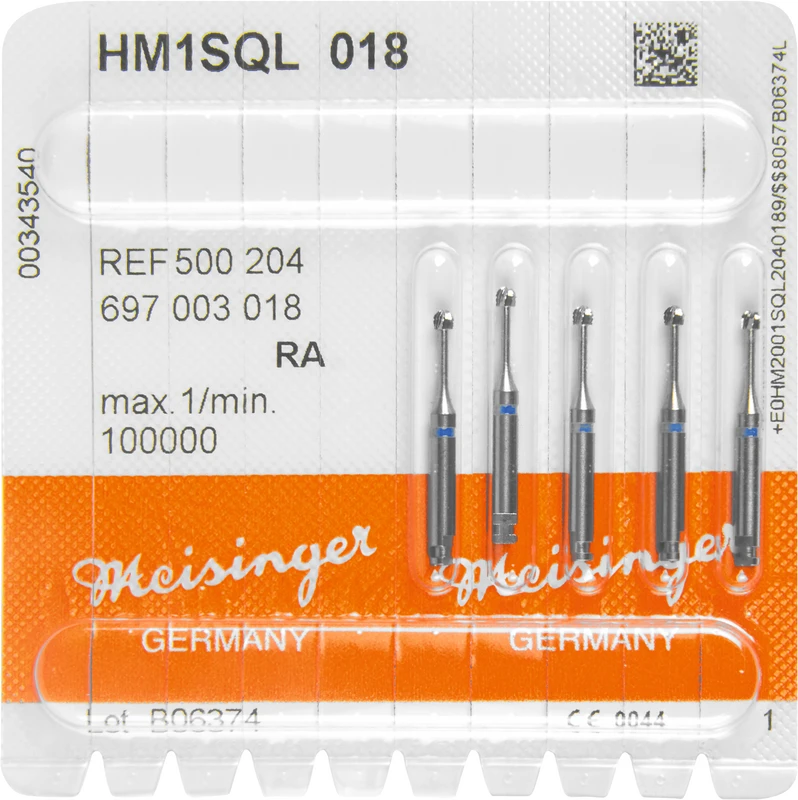 HM-Bohrer 1SQL  Packung  5 Stück schnittfr. Verz. Querhieb, RA, blau, Figur 697, ISO 018