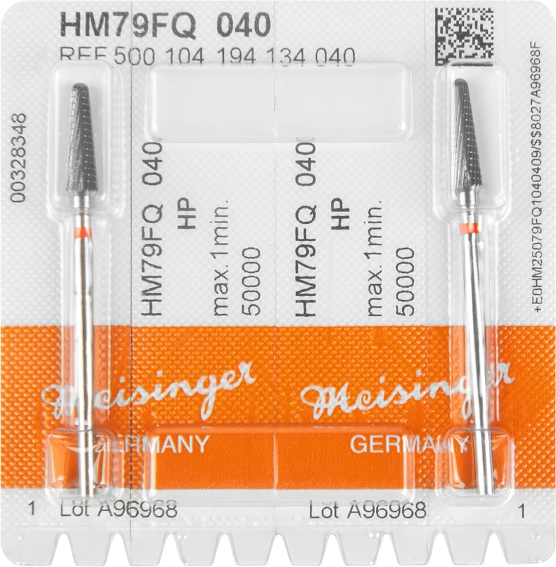 HM-Fräser FQ  Packung  2 Stück Querhiebverz., rot fein, HP, Figur 194, 14,2 mm, ISO 040