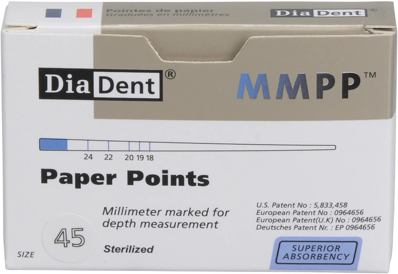 DiaDent® Papierspitzen  Packung  200 Stück ISO 045