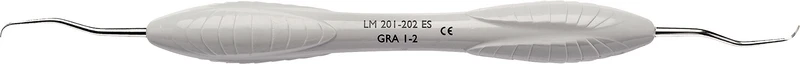 LM Gracey  Stück  Figur 1\2, Frontzähne\Prämolaren, grau, LM-ErgoSense® Griff