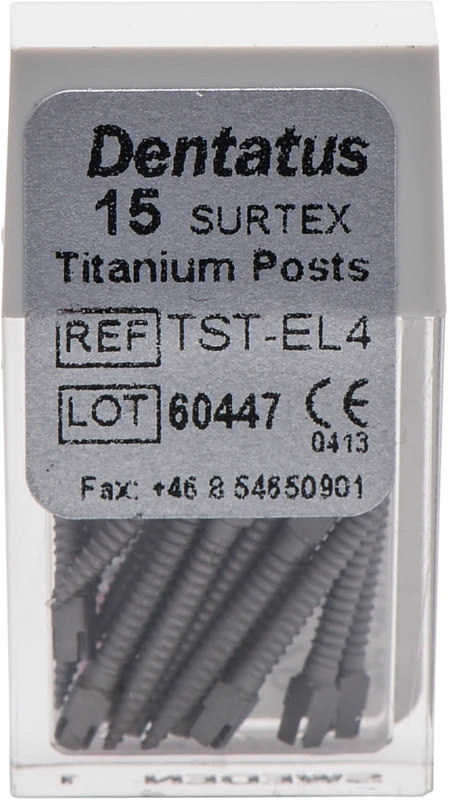 Classic Surtex Titan Wurzelstifte  Packung  15 Stück 14,2 mm, Ø 1,5 mm, Größe 4