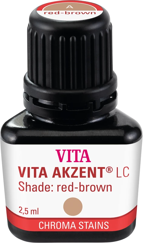 VITA AKZENT® LC  Flasche  2,5 ml Malfarben chroma stains rotbraun