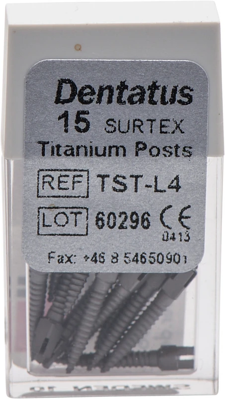 Classic Surtex Titan Wurzelstifte  Packung  15 Stück 11,8 mm, Ø 1,5 mm, Größe 4