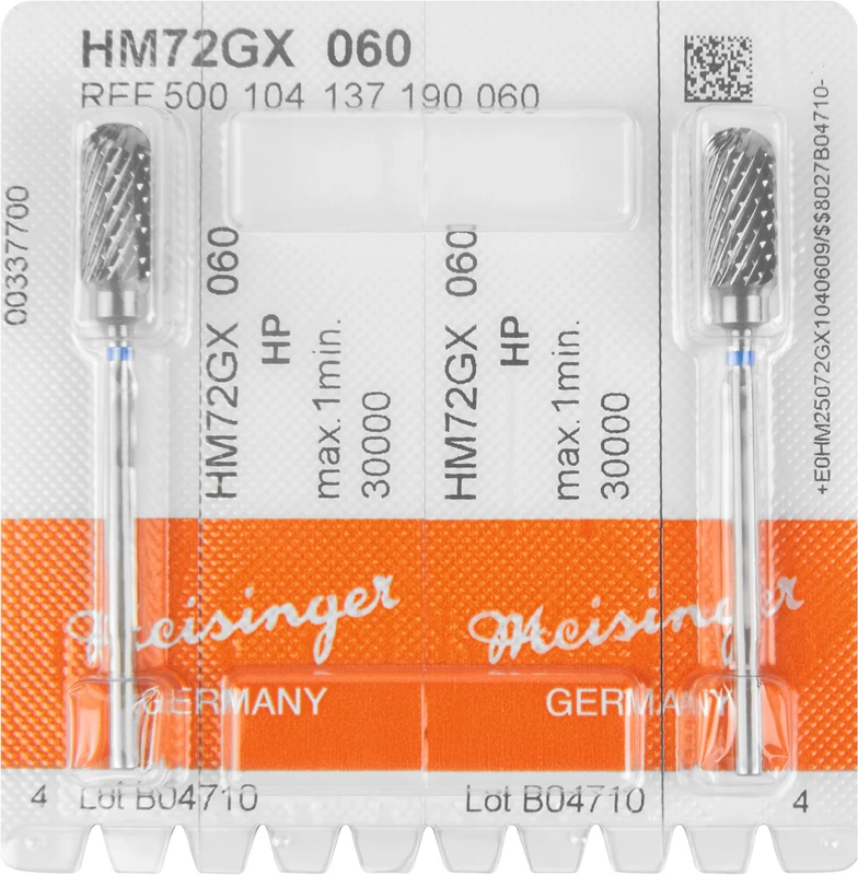 HM-Fräser GX  Packung  2 Stück kreuzverzahnt, blau standard, HP, Figur 137, 13,7 mm, ISO 060