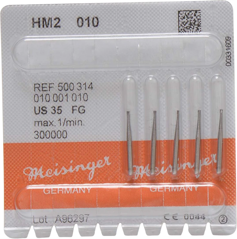 HM-Bohrer 2  Packung  5 Stück FG, Figur 010, 1 mm, ISO 010