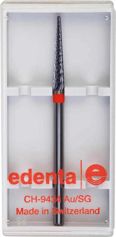 Volcano Fräser Schliff 20  Stück  Kreuzverzahnung, rot fein, HP, Figur 194, 14 mm, ISO 023