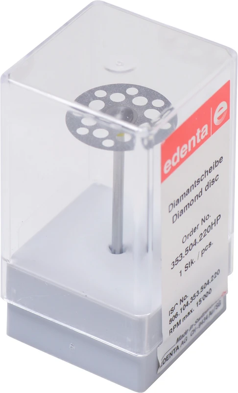 Diamantscheibe 353  Stück  gelb superfein, HP, Figur 353, 0,12 mm, ISO 220