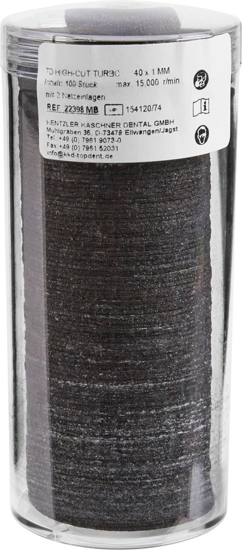 TOPDENT High Cut-Turbo  Packung  100 Stück glasfaserverstärkt, Ø 40 mm x 1 mm