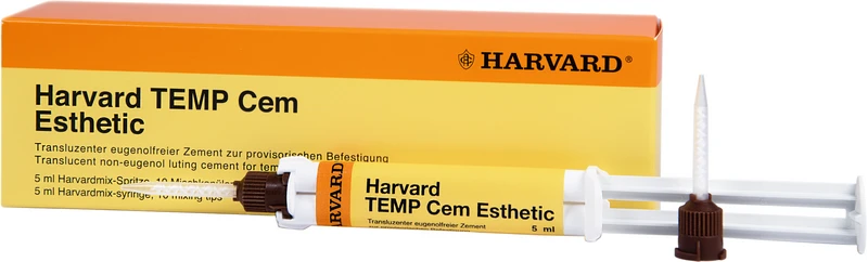 Harvard TEMP Cem Esthetic  Packung  5 ml Minimix-Spritze, 10 Mischkanülen