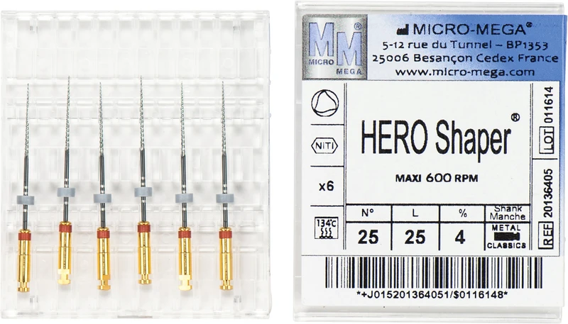 HERO Shaper® Classic  Packung  6 Stück 25 mm, 4 %, ISO 025